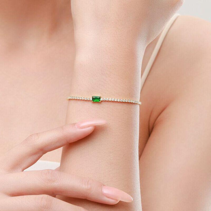 Pulseira Esmeralda Cravejado em Zircônias - Sundian - Sundian