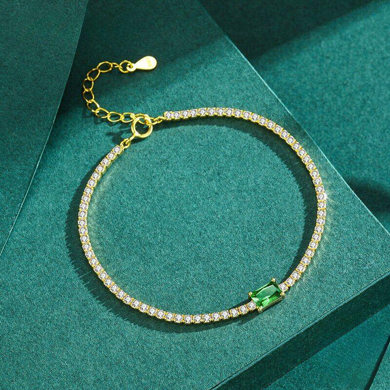 Pulseira Esmeralda Cravejado em Zircônias - Sundian - Sundian