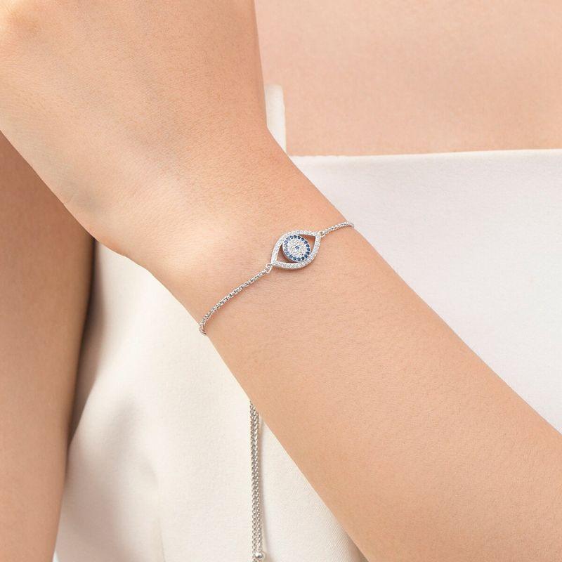 Pulseira Prata de Olho Grego Regulável - Sundian - Sundian