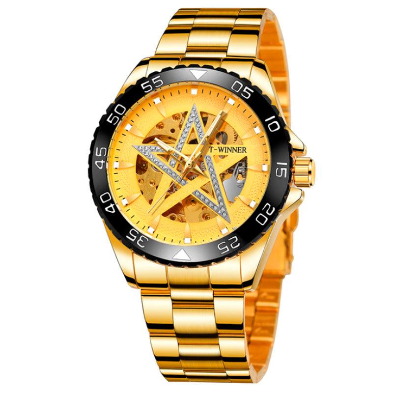 Relógio Masculino Diamond Estrela Luxo Skeleton - Sundian - Sundian