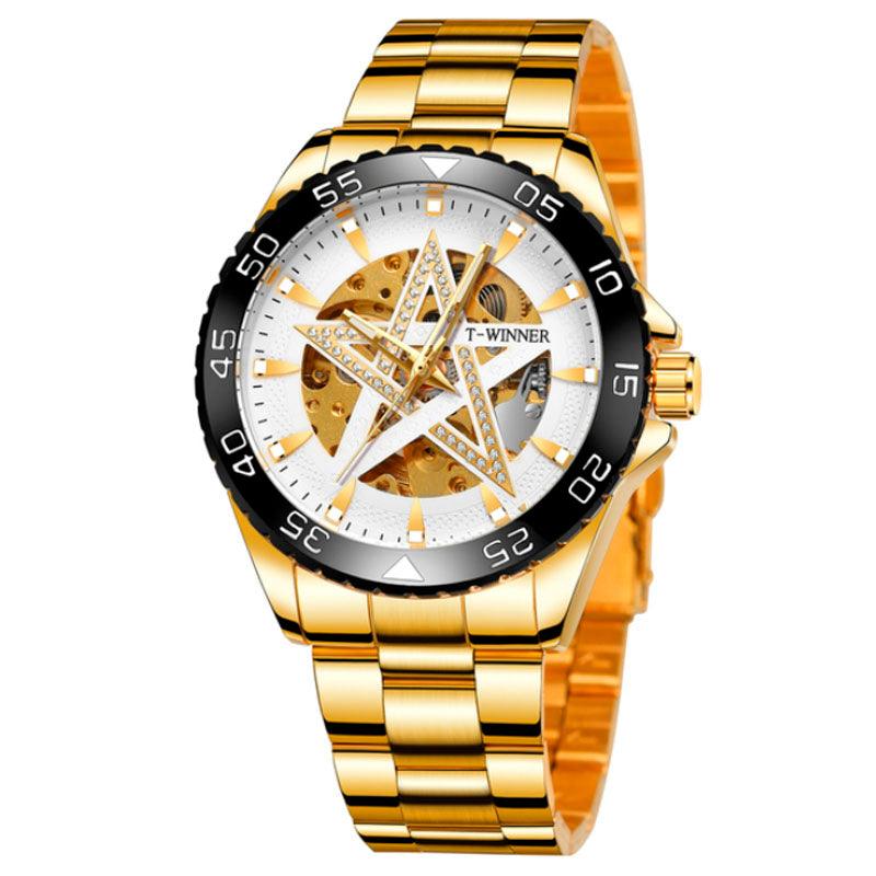 Relógio Masculino Diamond Estrela Luxo Skeleton - Sundian - Sundian
