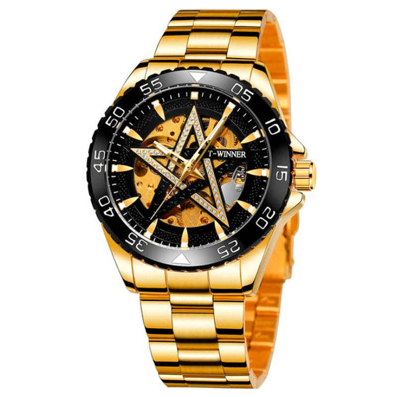 Relógio Masculino Diamond Estrela Luxo Skeleton - Sundian - Sundian