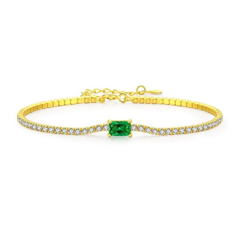 Pulseira Esmeralda Cravejado em Zircônias - Sundian - Sundian
