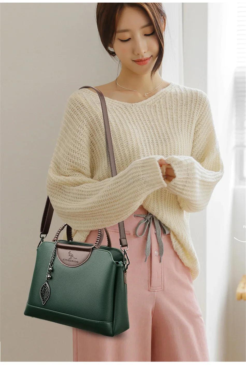 Bolsa Feminina de Couro Eva Classic - Sundian