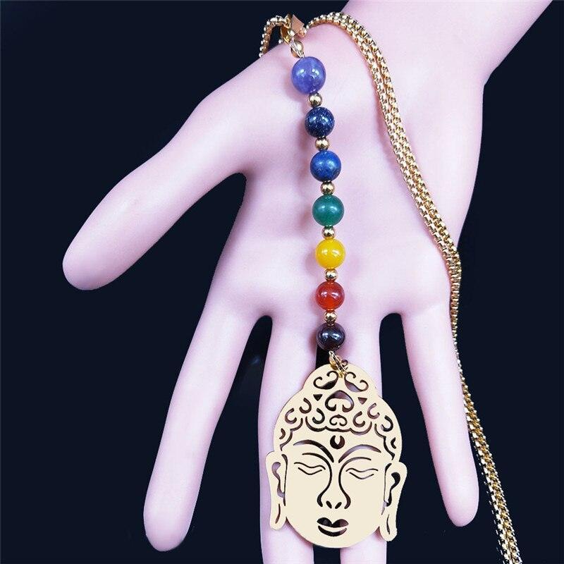 Collar de acero con cromoterapia - Buda
