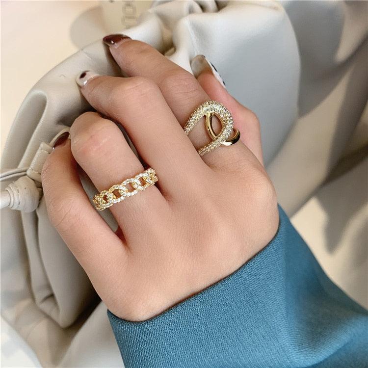 Anel Cristal de Saturno 18k - Sundian