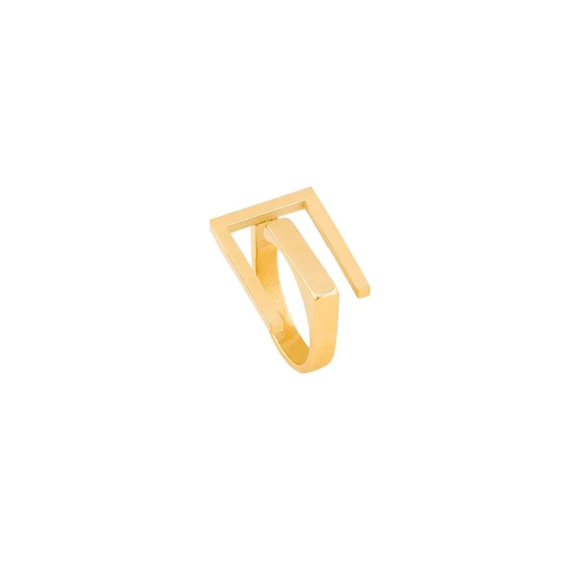 Anel Geometric Banhado 18K - Sundian