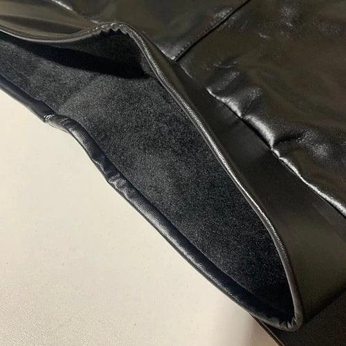 Thermal Flannel Leather Leggings - FashionLeg