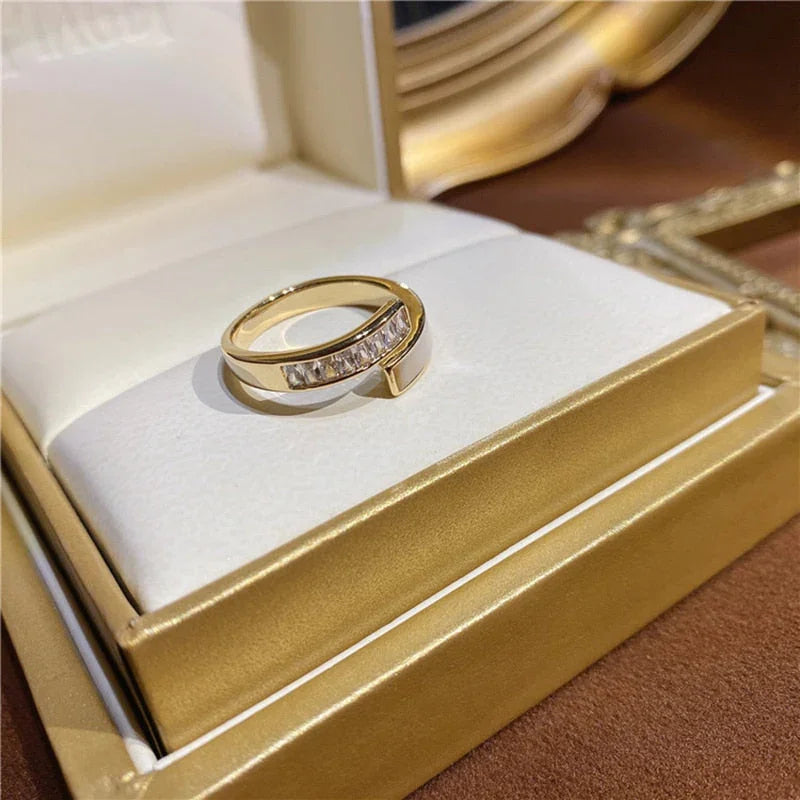 Anel Monreale Cristalizado 18K - Sundian