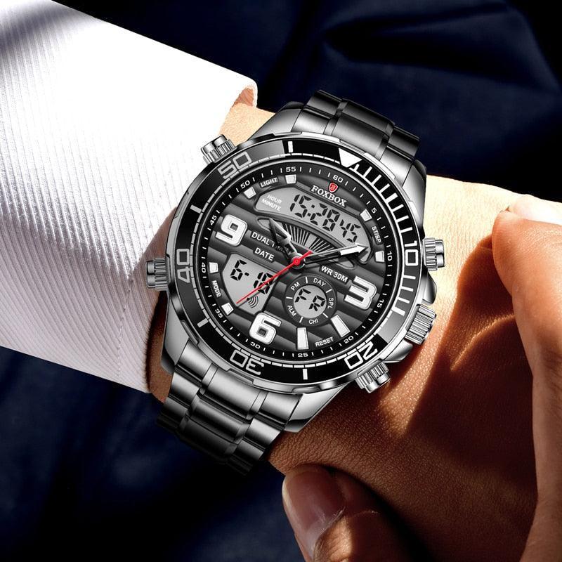 Relógio Masculino FOXBOX – Elegância e conforto para o dia a dia