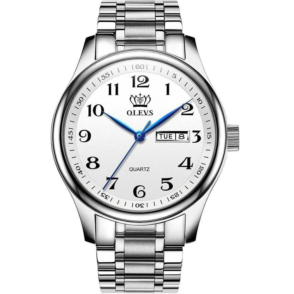 OLEVS Men's Casual Watch - Stainless Steel - Striking style and comfort