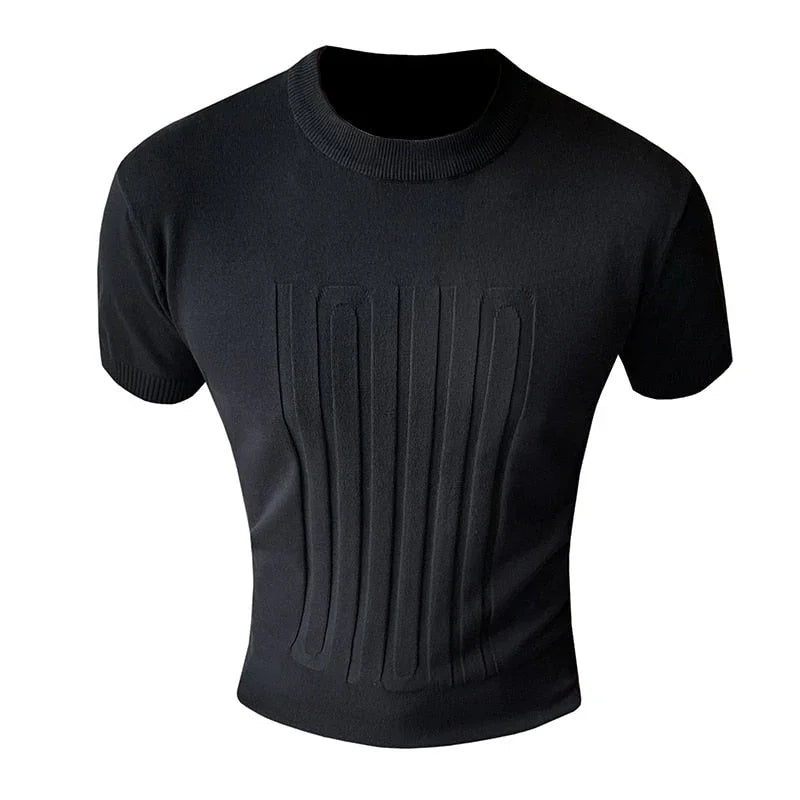 Knitted T-shirt - Collapse - Charm and lightness in one look