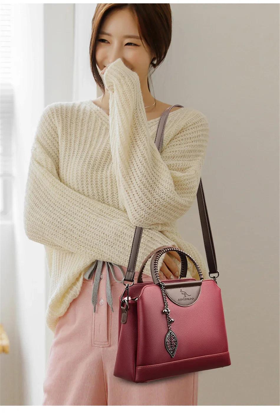 Bolsa Feminina de Couro Eva Classic - Sundian