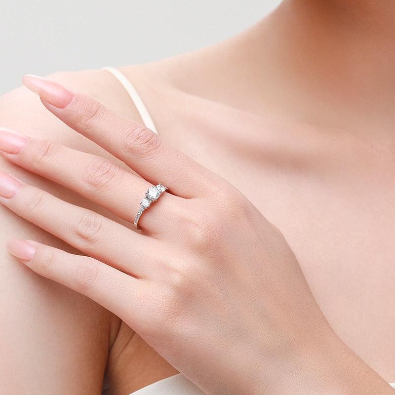 Anel de Noivado Diamante em Prata 925 - Sundian