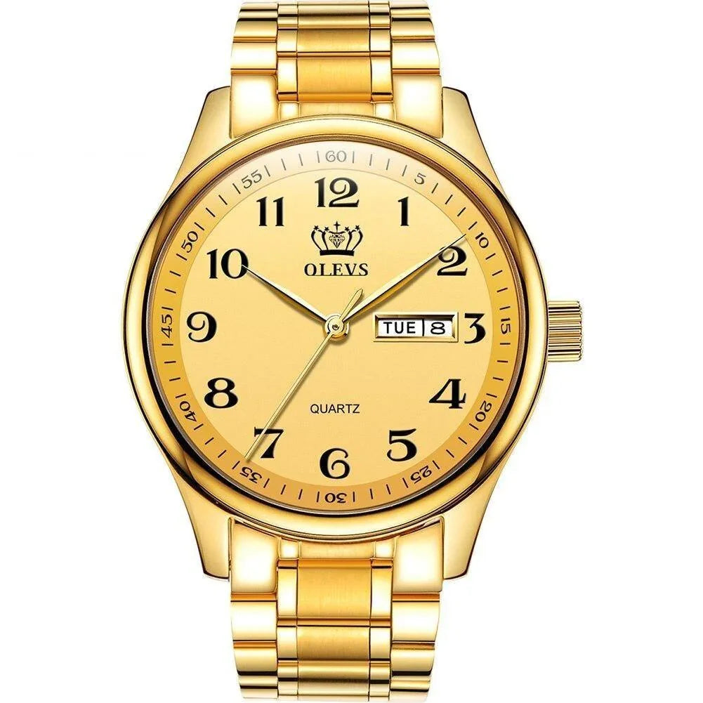 OLEVS Men's Casual Watch - Stainless Steel - Striking style and comfort