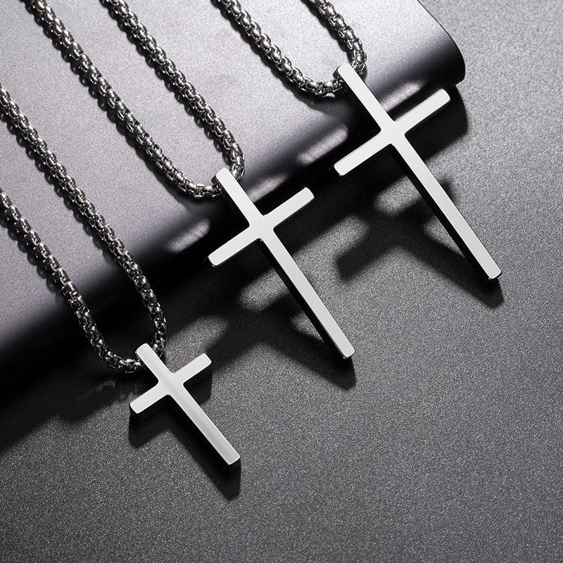 Titanium Chain and Crucifix - Fashion