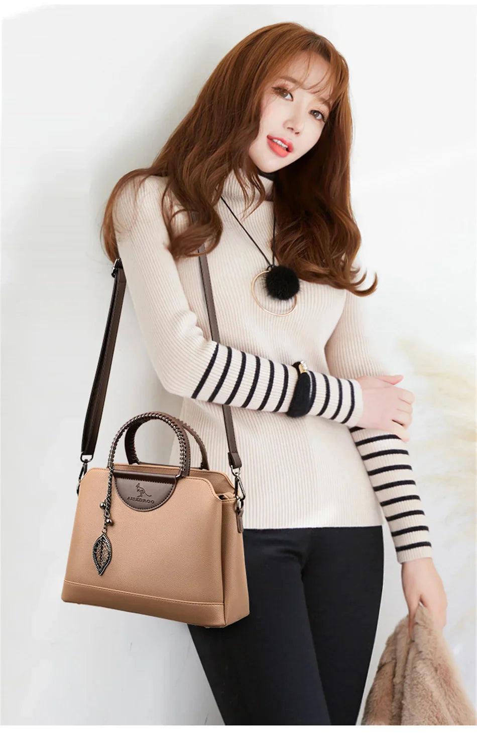 Bolsa Feminina de Couro Eva Classic - Sundian
