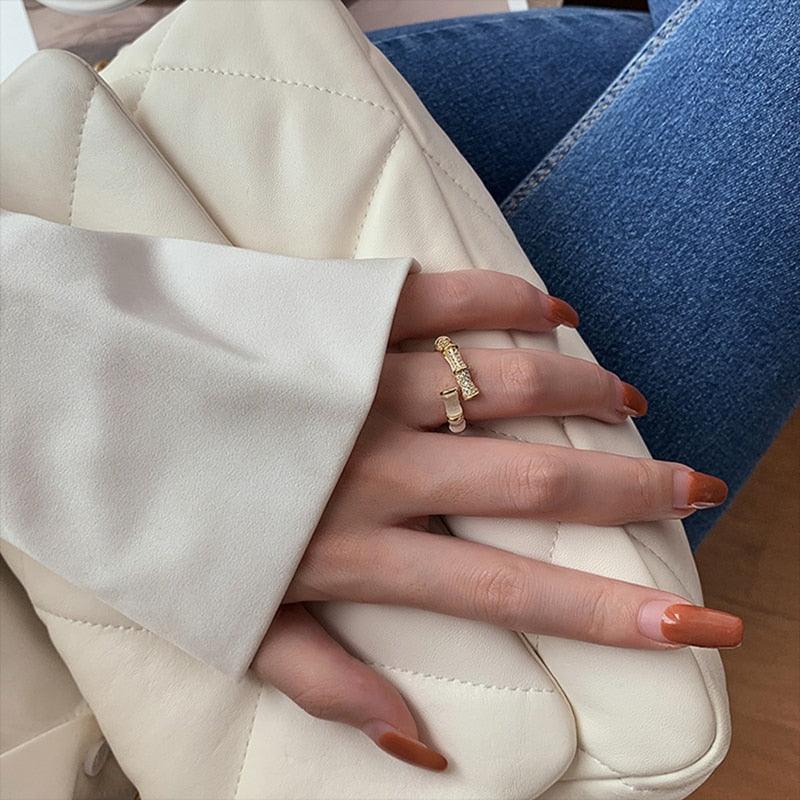 Anel Le Blanc Opala 18K - Sundian