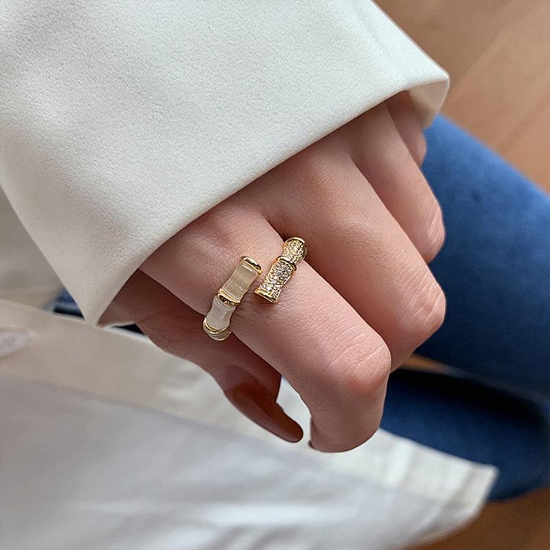 Anel Le Blanc Opala 18K - Sundian