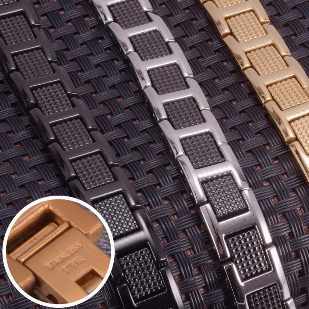 Magnetic steel bracelet