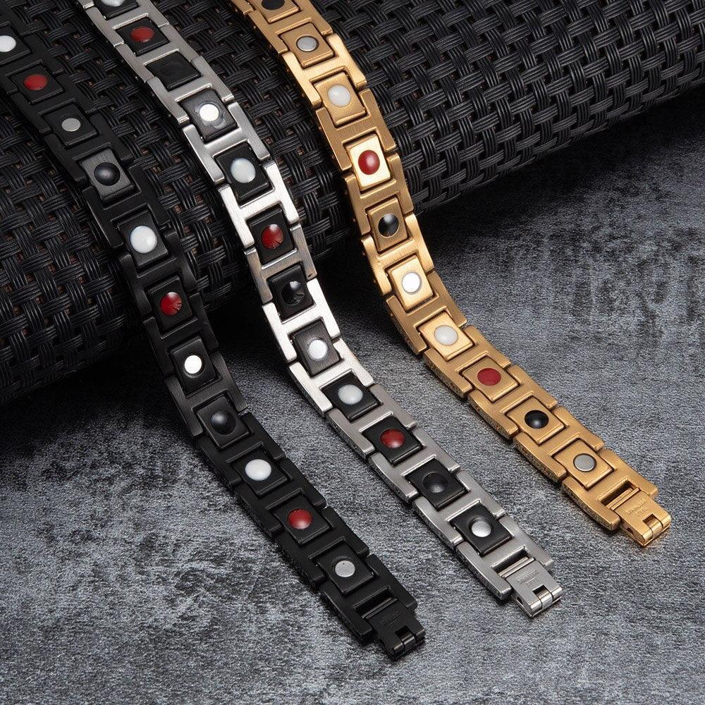 Magnetic steel bracelet