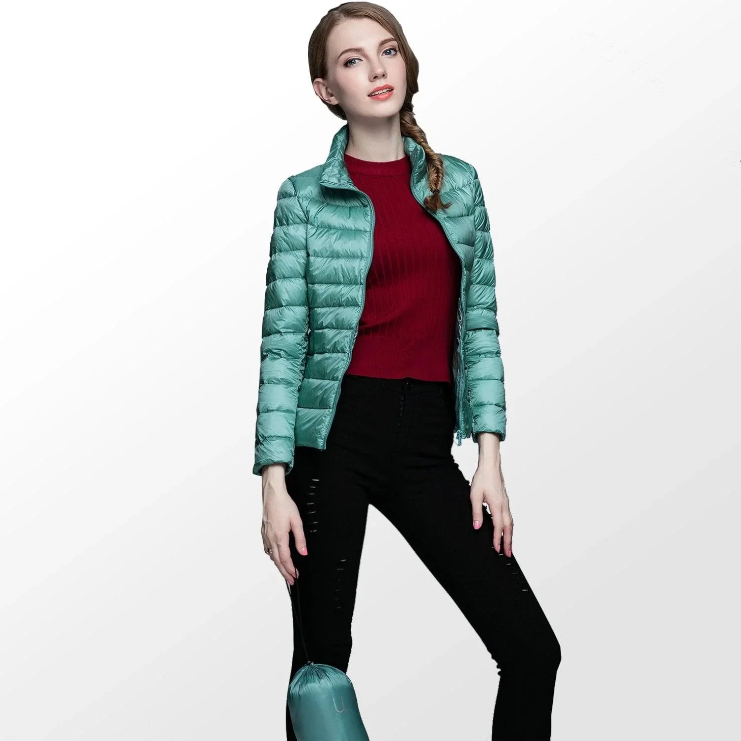 Jaqueta Puffer Feminina Impermeável Ultraleve Dobrável – Elegância e conforto para o dia a dia