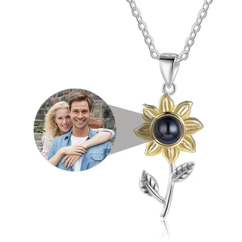 Girasol - Collar con foto personalizado