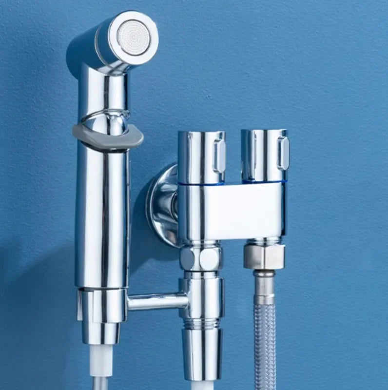 Kit completo de ducha higiénica con derivación para cisterna