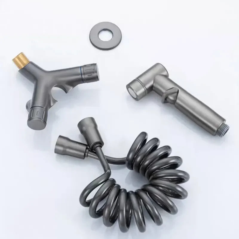 Kit completo de ducha higiénica con derivación para cisterna