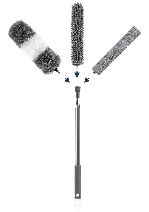 Kit de plumero de microfibra con mango extensible