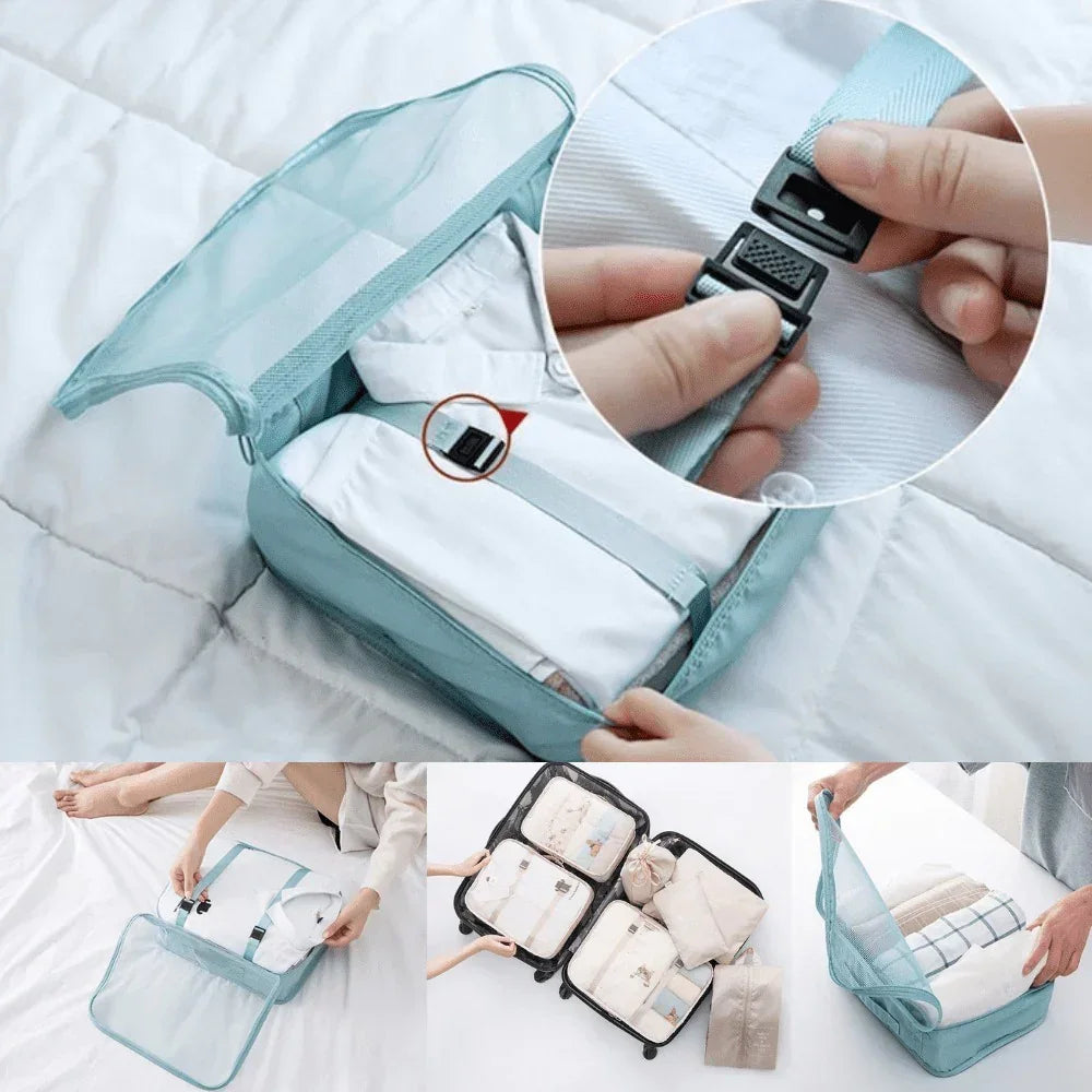 Kit organizador de equipaje TravelEase: compra 4 y llévate 7 gratis