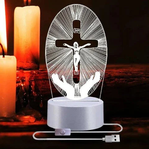 3D Jesus LED Decoration Lamp 16 Colors