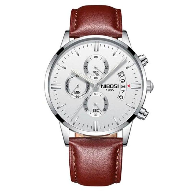 Relógio Masculino Nibosi Luxo Couro - Sundian - Sundian