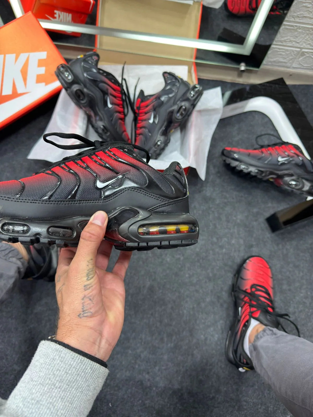 Nike Air Max TN Plus Black and Red