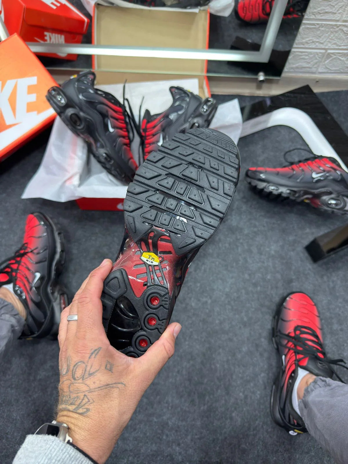 Nike Air Max TN Plus Black and Red