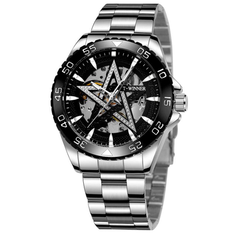 Relógio Masculino Diamond Estrela Luxo Skeleton - Sundian - Sundian