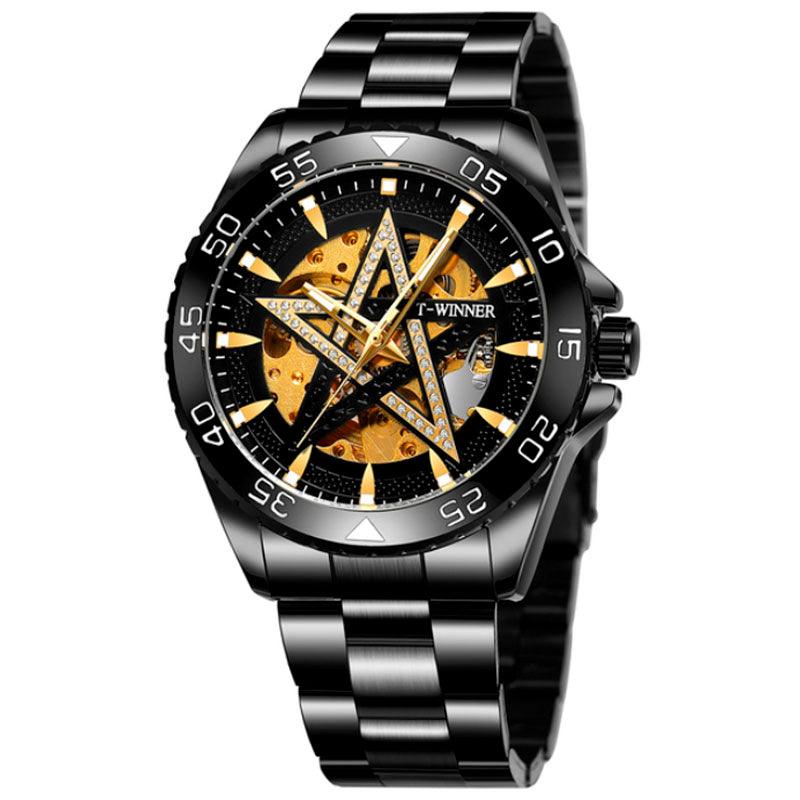 Relógio Masculino Diamond Estrela Luxo Skeleton - Sundian - Sundian