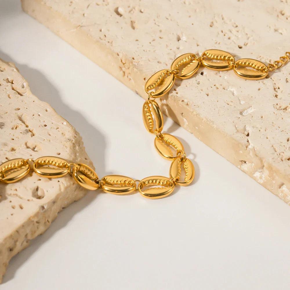 Pulseira Concha Banhado a Ouro 18k - Sundian - Sundian