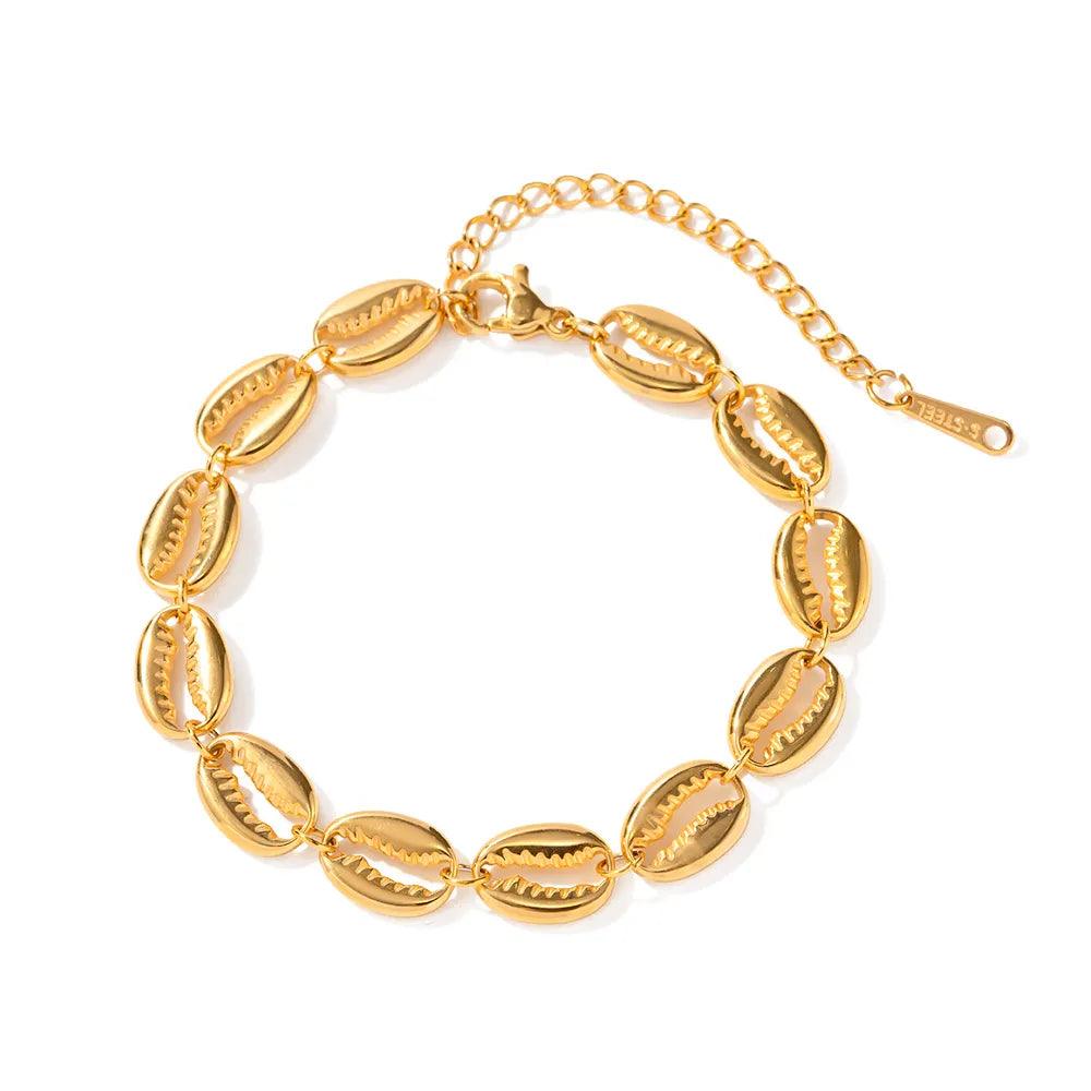 Pulseira Concha Banhado a Ouro 18k - Sundian - Sundian