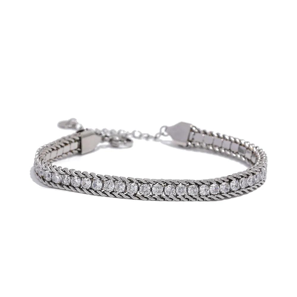 Pulseira Corrente com Zircônias Ajustável - Sundian - Sundian