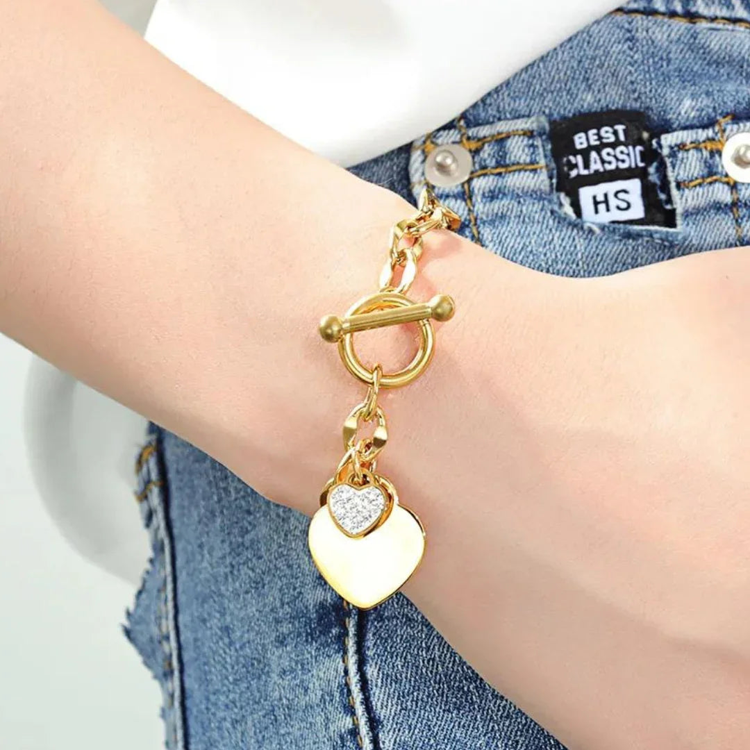 Pulsera Diana bañada en oro de 18 quilates: simplemente irresistible