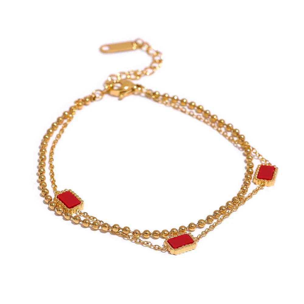 Pulseira Dupla Casual Banhado a Ouro 18k - Sundian - Sundian