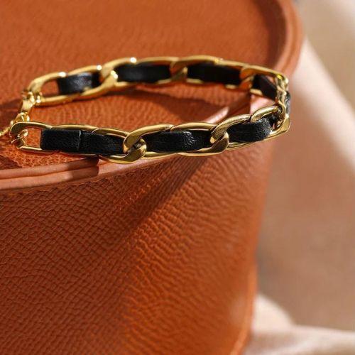 Pulseira Veneza com Couro - Sundian - Sundian
