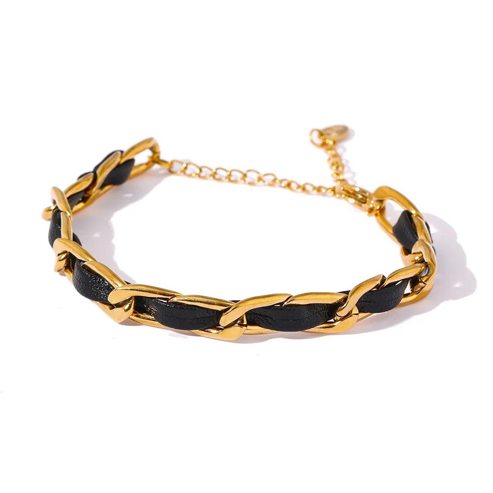 Pulseira Veneza com Couro - Sundian - Sundian