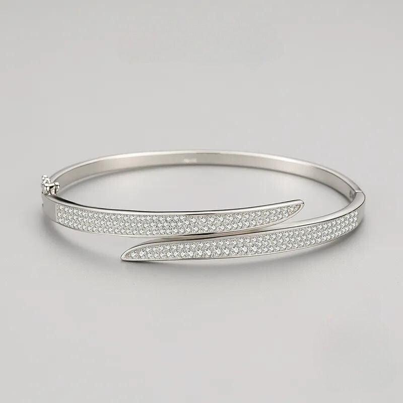 Bracelete com Zircônias em Ouro Branco - Sundian - Sundian