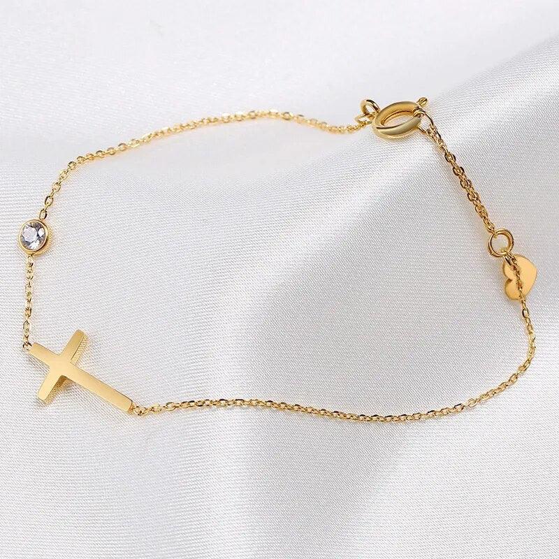 Pulseira com Cruz e Zircônia - Sundian - Sundian
