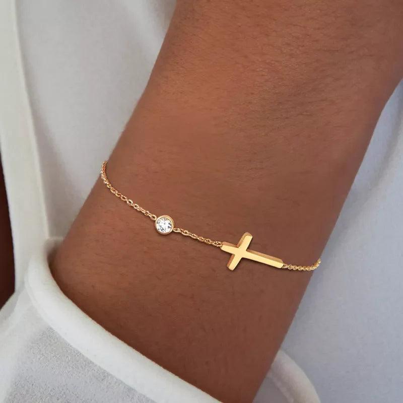 Pulseira com Cruz e Zircônia - Sundian - Sundian