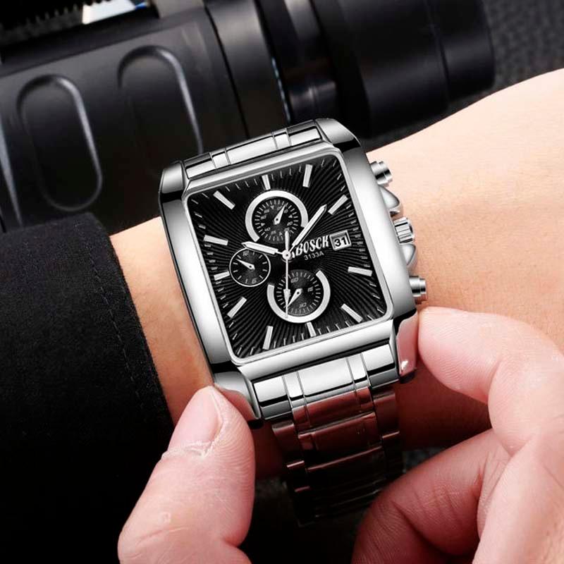 Relógio Masculino Square Big Dial Bosck - Sundian - Sundian