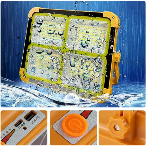 Waterproof Solar LED Spotlight with Built-in Powerbank