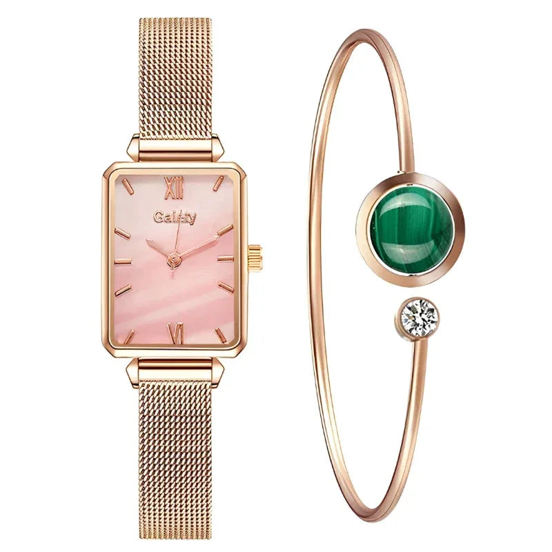 Women's Minimalist Watch with Bracelet - Simply Irresistible